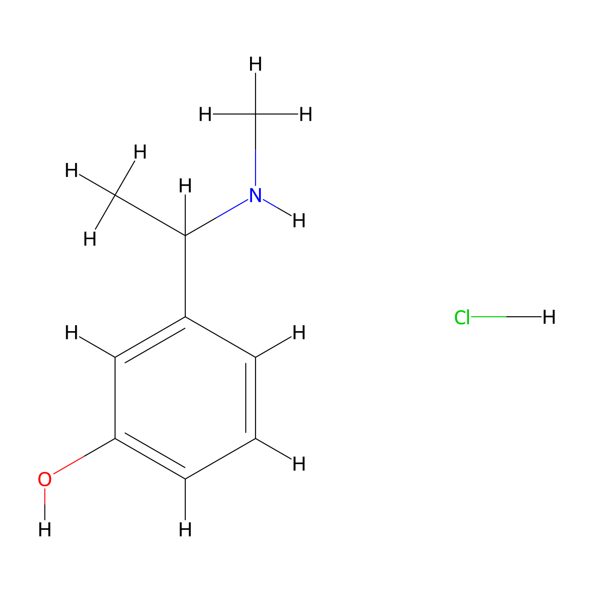 3-[1-(Methylamino)ethyl]phenol hydrochloride molecular structure, CAS 1269152-23-9
