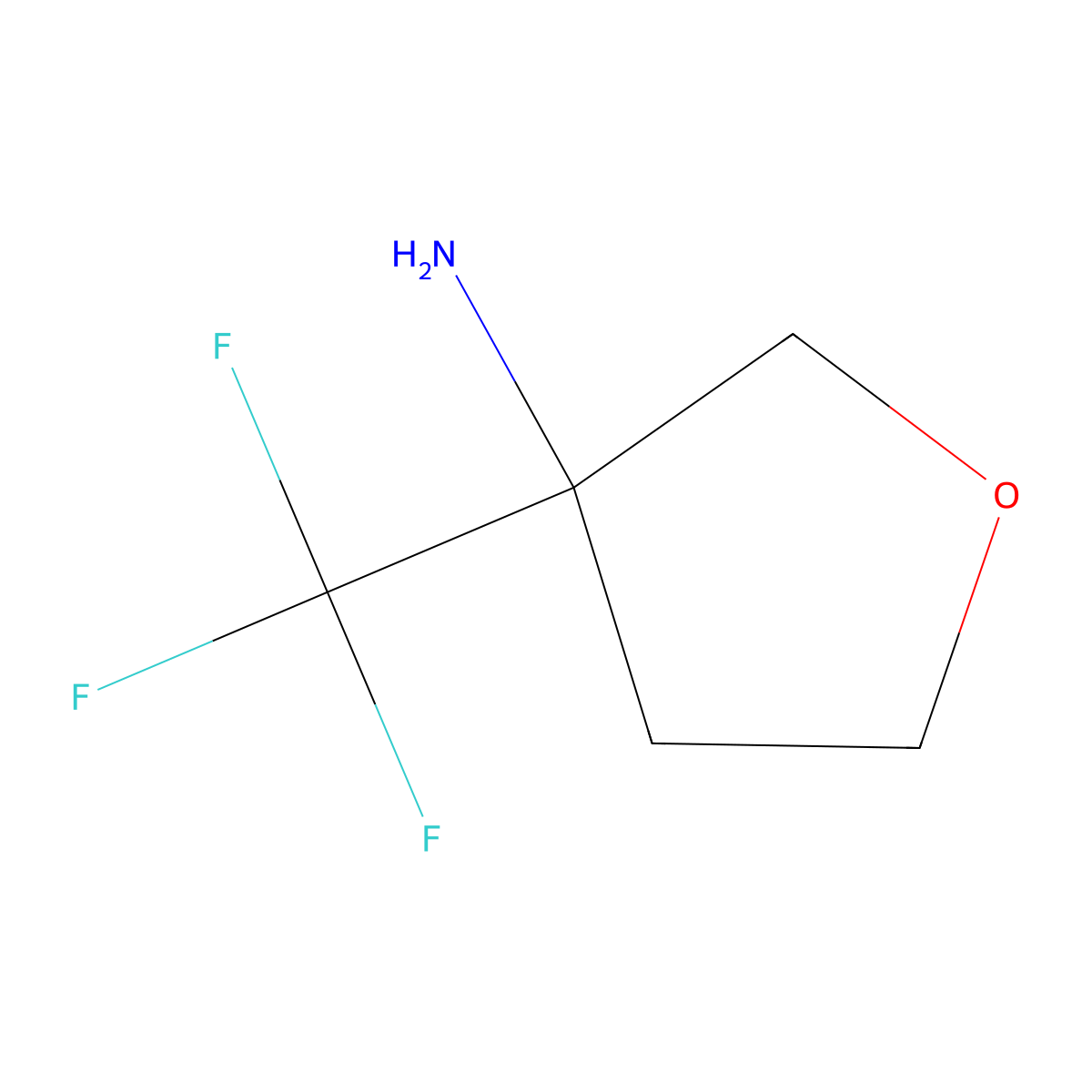 Tetrahydro-3-(trifluoromethyl)-3-furanamine molecular structure, CAS 1269152-31-9