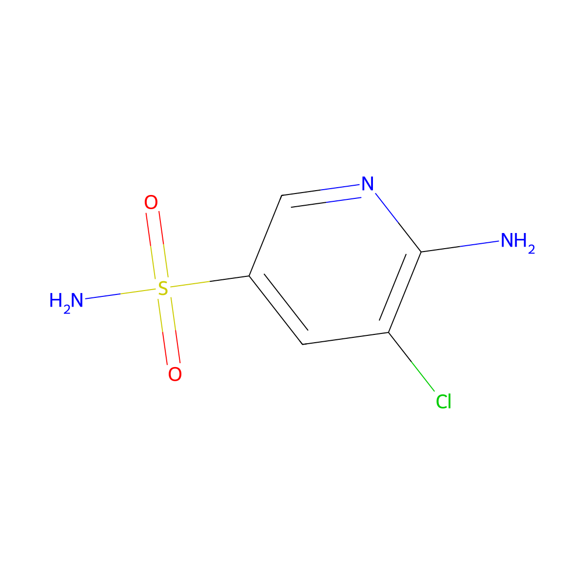 6-Amino-5-chloropyridine-3-sulfonamide molecular structure, CAS 1269152-45-5