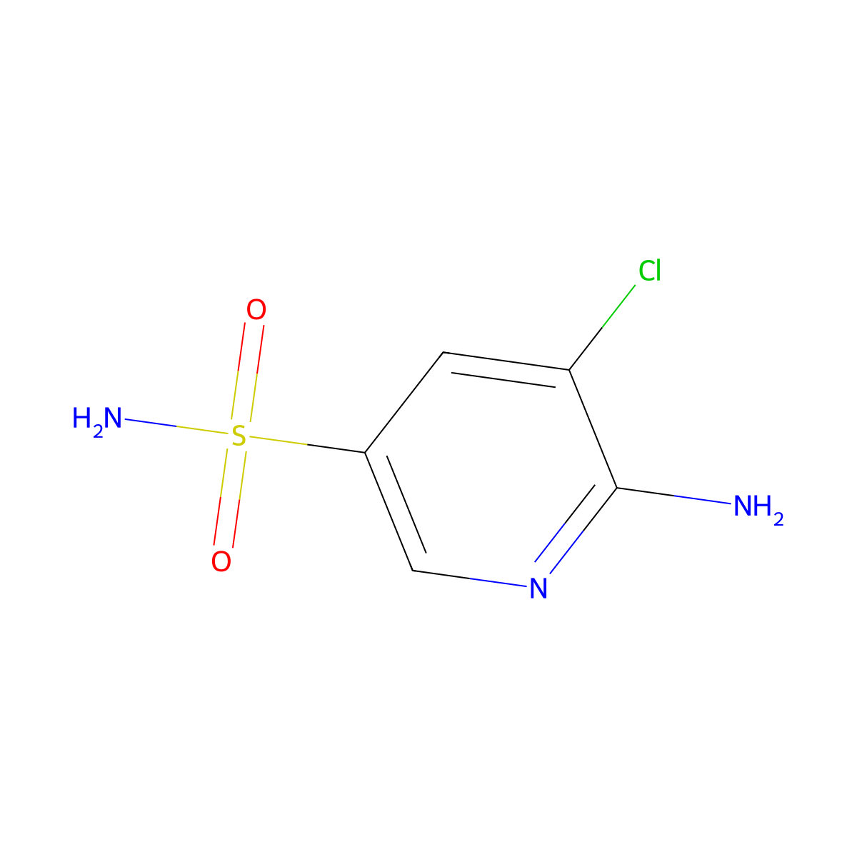 6-Amino-5-chloropyridine-3-sulfonamide molecular structure, CAS 1269152-45-5