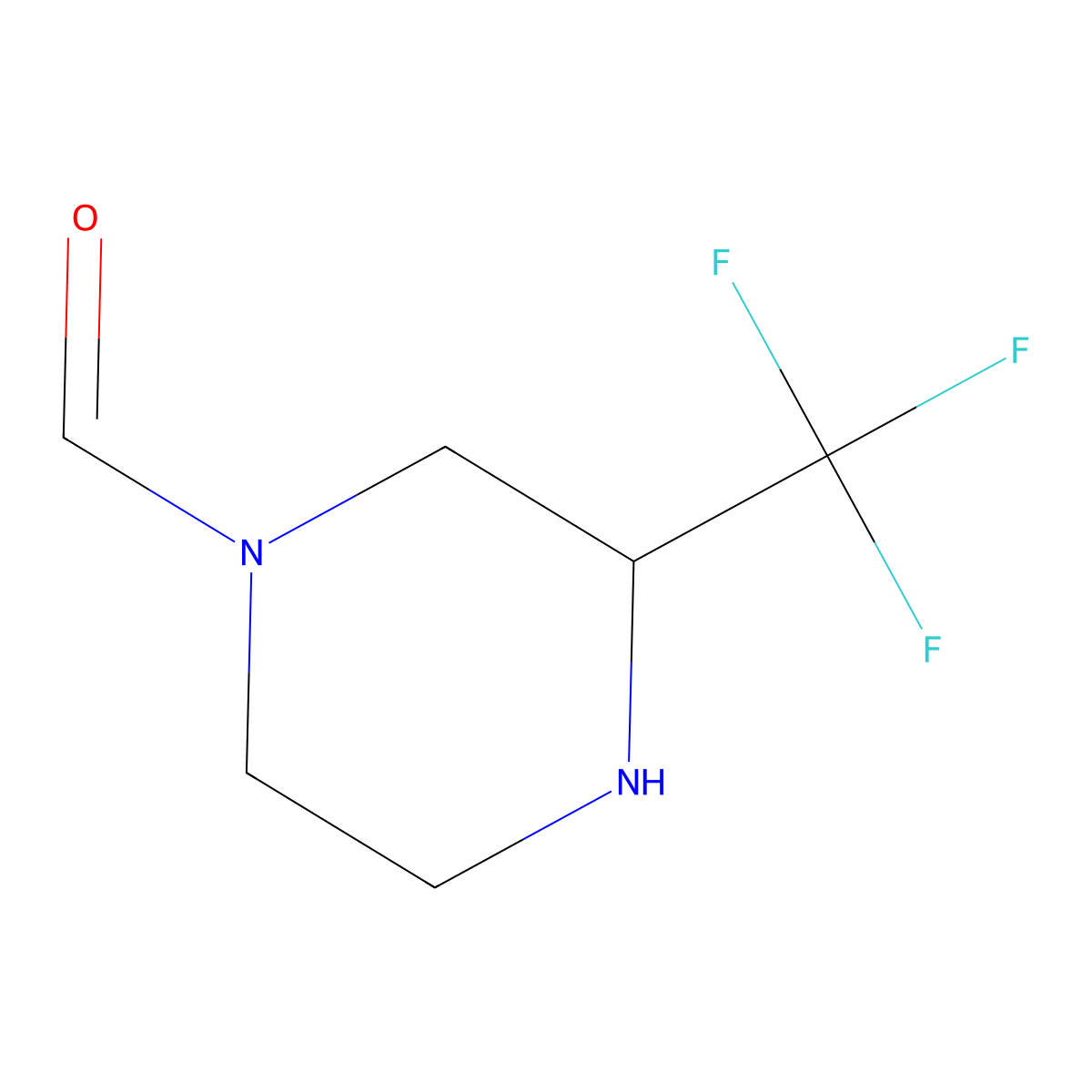 3-(Trifluoromethyl)piperazine-1-carbaldehyde molecular structure, CAS 1269152-46-6