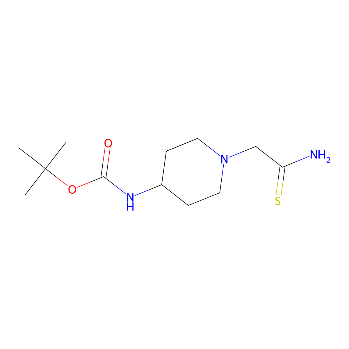 tert-butyl N-[1-(carbamothioylmethyl)piperidin-4-yl]carbamate molecular structure, CAS 1269152-55-7