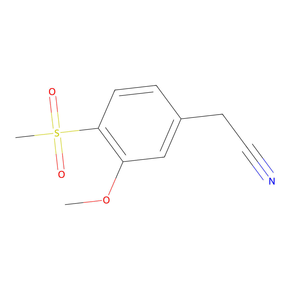 2-(4-Methanesulfonyl-3-methoxyphenyl)acetonitrile molecular structure, CAS 1269152-58-0