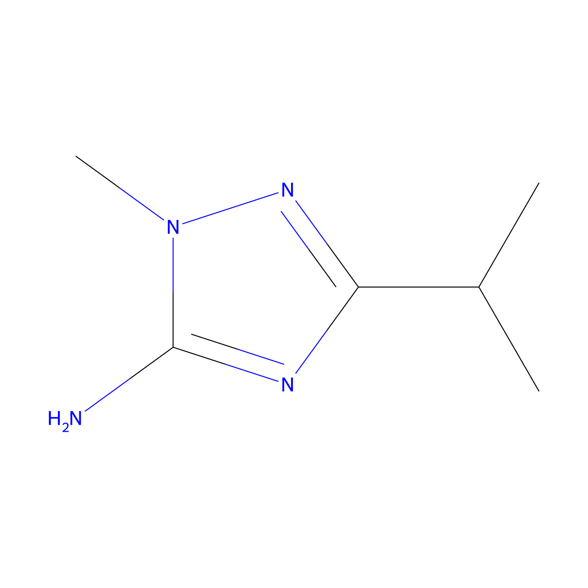 1-methyl-3-(propan-2-yl)-1H-1,2,4-triazol-5-amine molecular structure, CAS 1269152-62-6