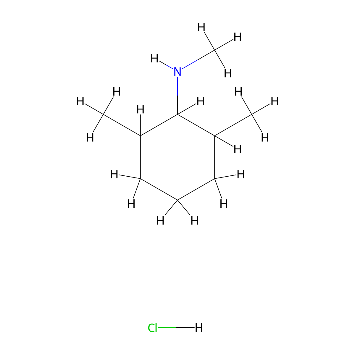 N,2,6-trimethylcyclohexan-1-amine hydrochloride molecular structure, CAS 1269152-63-7