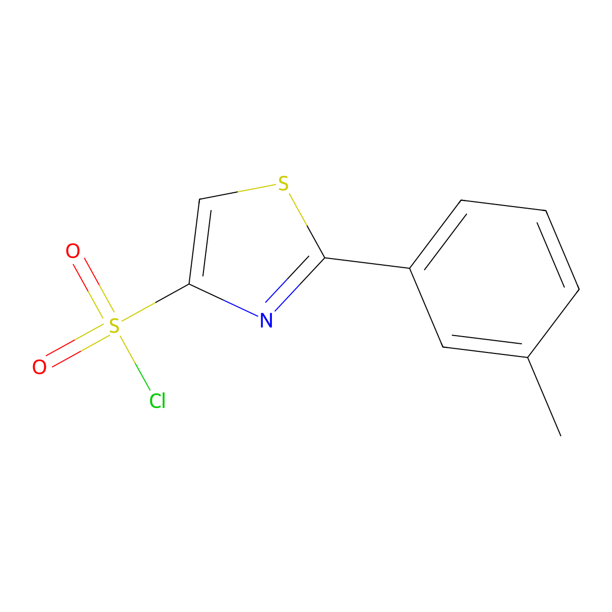 2-(3-Methylphenyl)-1,3-thiazole-4-sulfonyl chloride molecular structure, CAS 1269152-70-6