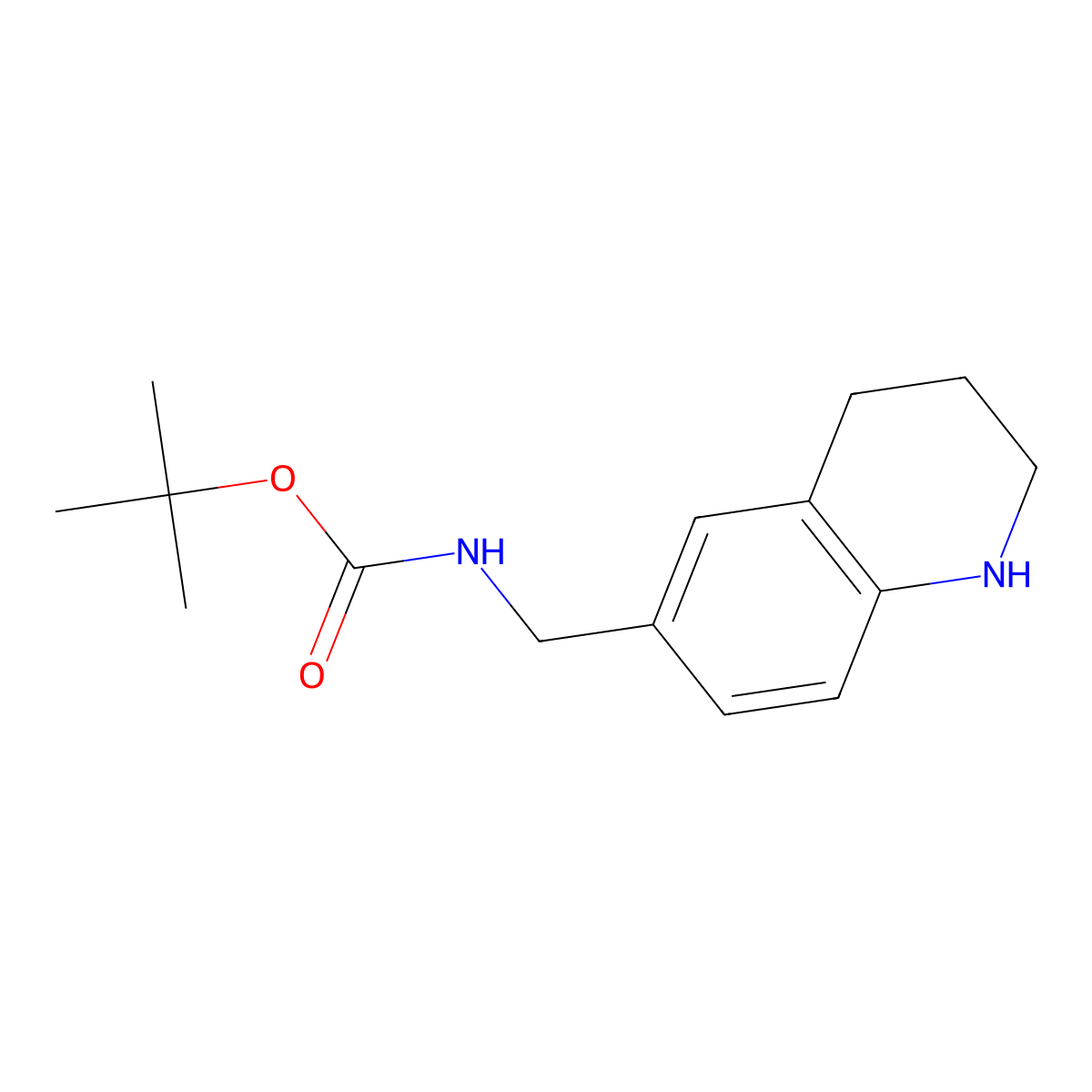 tert-butyl N-(1,2,3,4-tetrahydroquinolin-6-ylmethyl)carbamate molecular structure, CAS 1269152-71-7