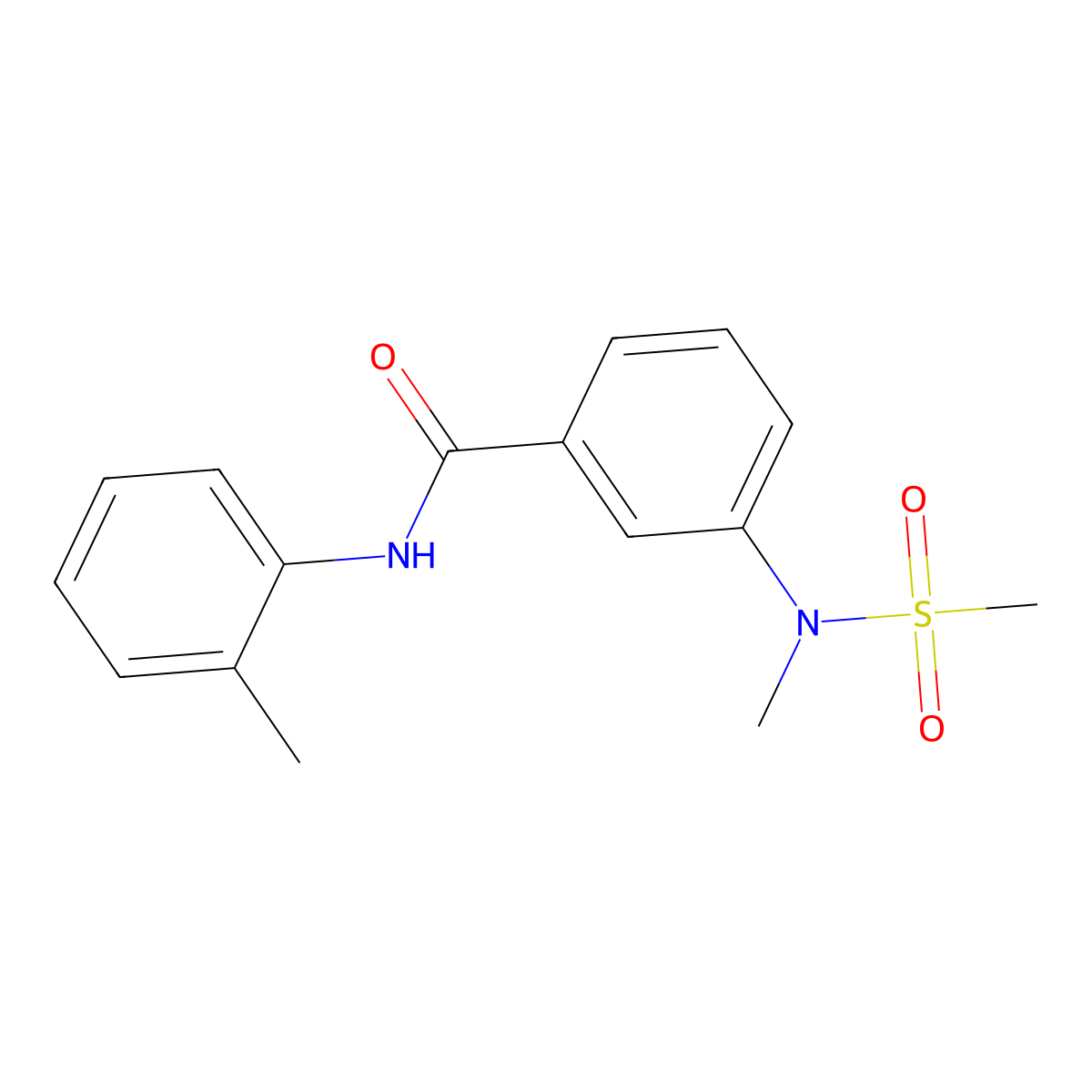 3-[methyl(methylsulfonyl)amino]-N-(2-methylphenyl)benzamide molecular structure, CAS 1269156-45-7