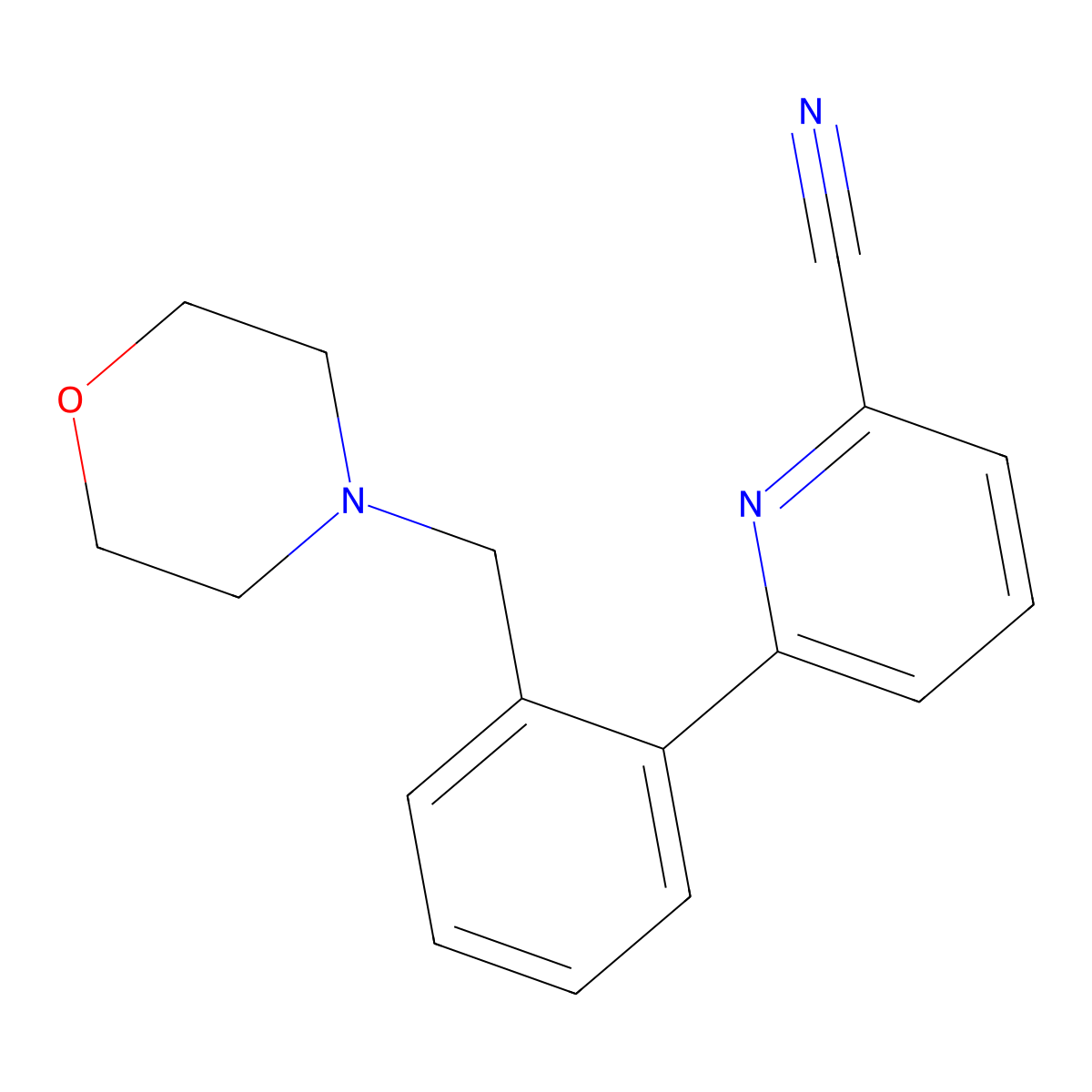 6-[2-(Morpholin-4-ylmethyl)phenyl]pyridine-2-carbonitrile molecular structure, CAS 1269159-87-6
