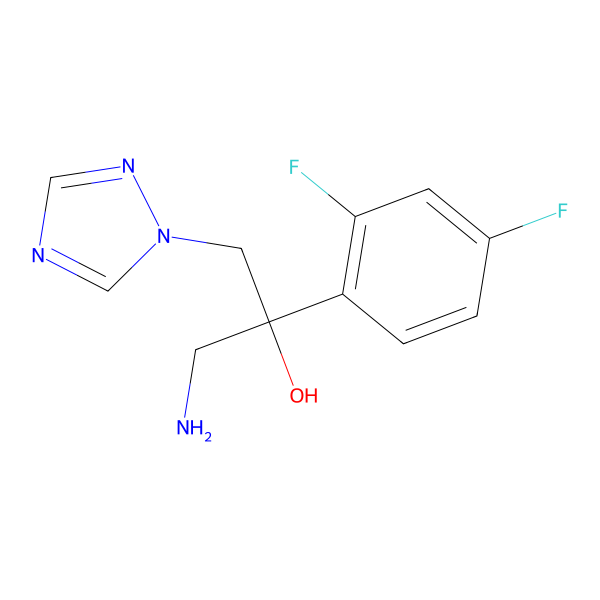 1-Amino-2-(2,4-difluorophenyl)-3-(1H-1,2,4-triazol-1-yl)propane-2-ol molecular structure, CAS 126916-76-5