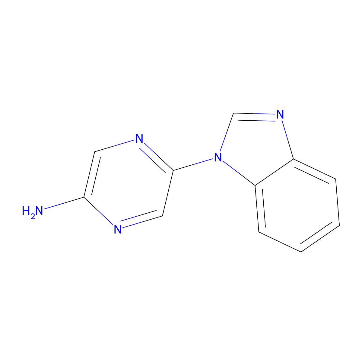 5-(1H-1,3-benzodiazol-1-yl)pyrazin-2-amine molecular structure, CAS 1269162-08-4