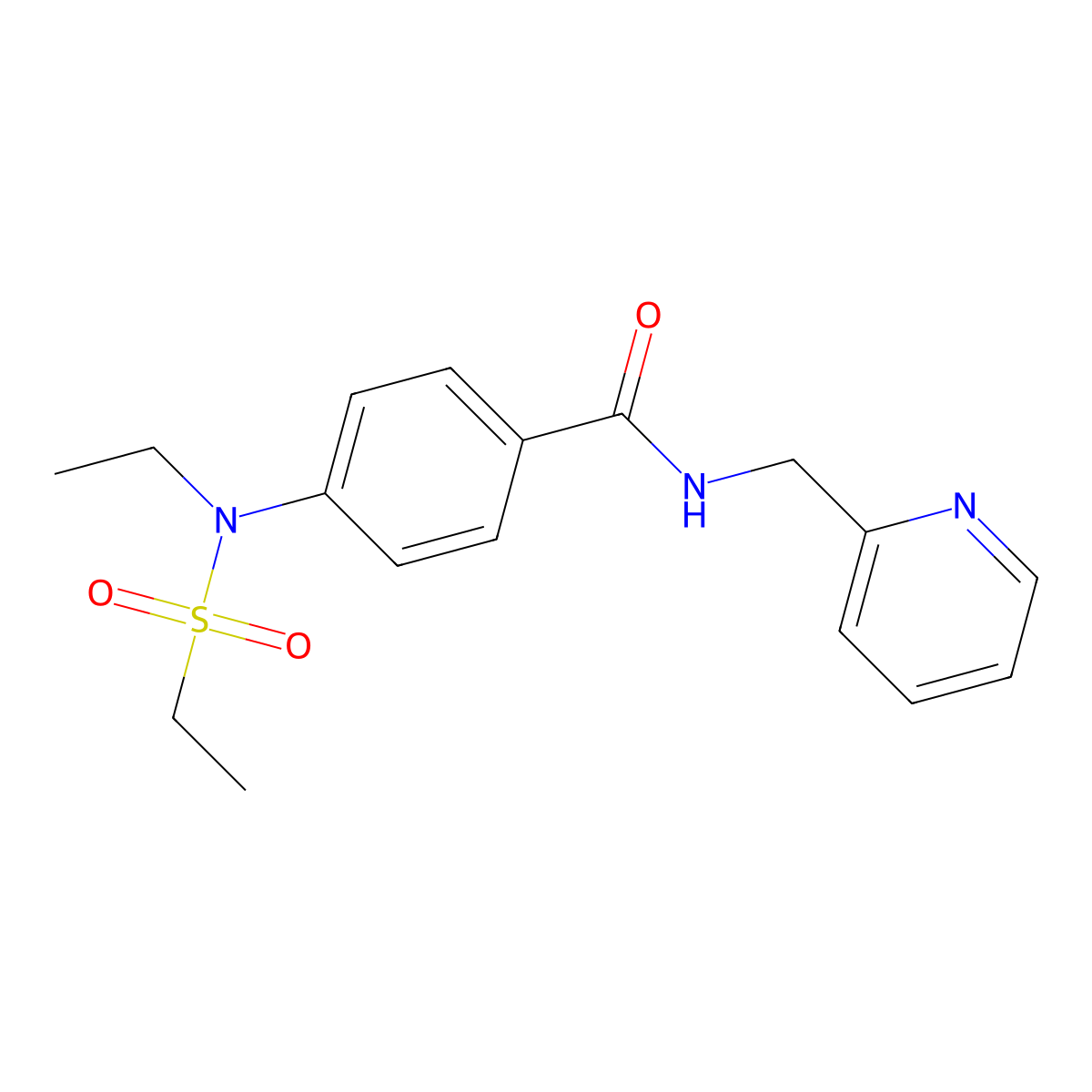 4-[ethyl(ethylsulfonyl)amino]-N-(pyridin-2-ylmethyl)benzamide molecular structure, CAS 1269166-02-0