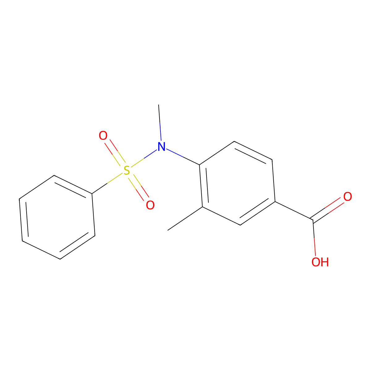 3-Methyl-4-[methyl(phenylsulfonyl)amino]benzoic acid molecular structure, CAS 1269167-44-3