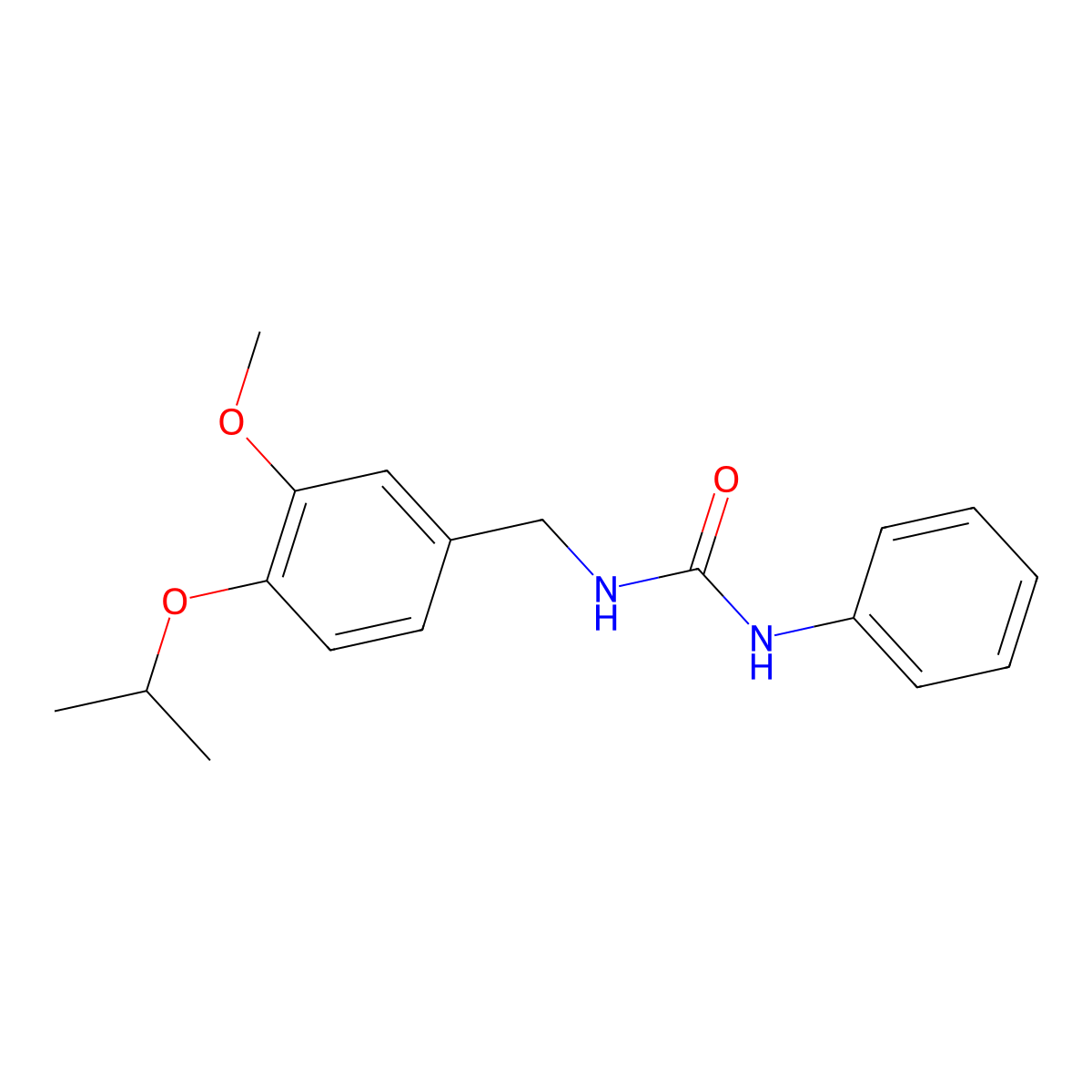 1-[3-Methoxy-4-(propan-2-yloxy)benzyl]-3-phenylurea molecular structure, CAS 1269178-98-4