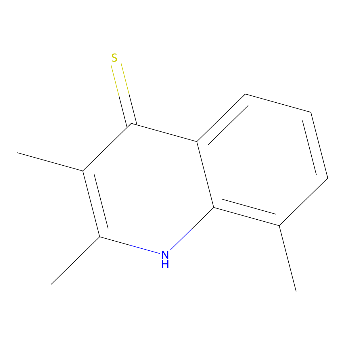 2,3,8-trimethyl-1H-quinoline-4-thione molecular structure, CAS 1269179-65-8