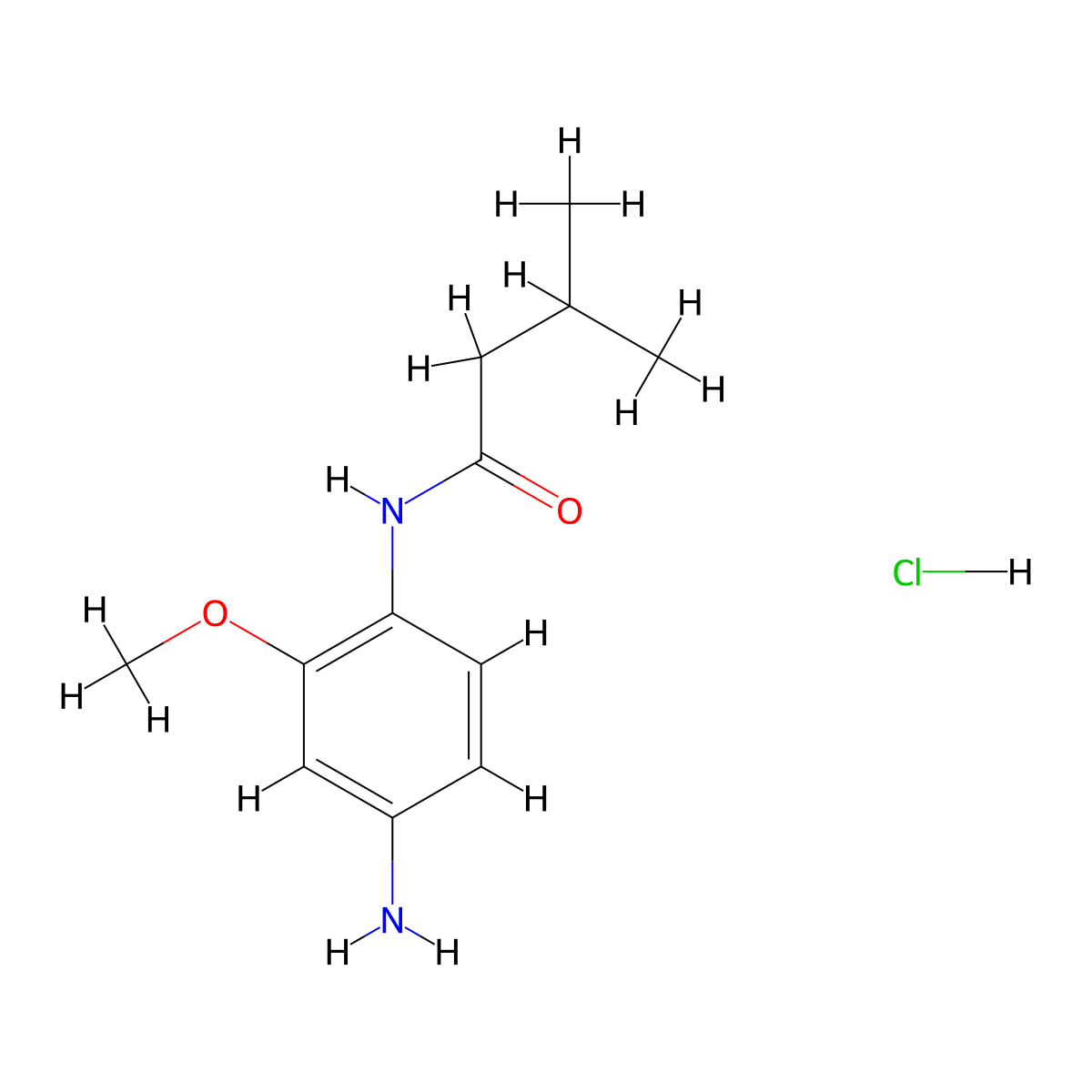 N-(4-Amino-2-methoxyphenyl)-3-methylbutanamide hydrochloride molecular structure, CAS 1269181-10-3
