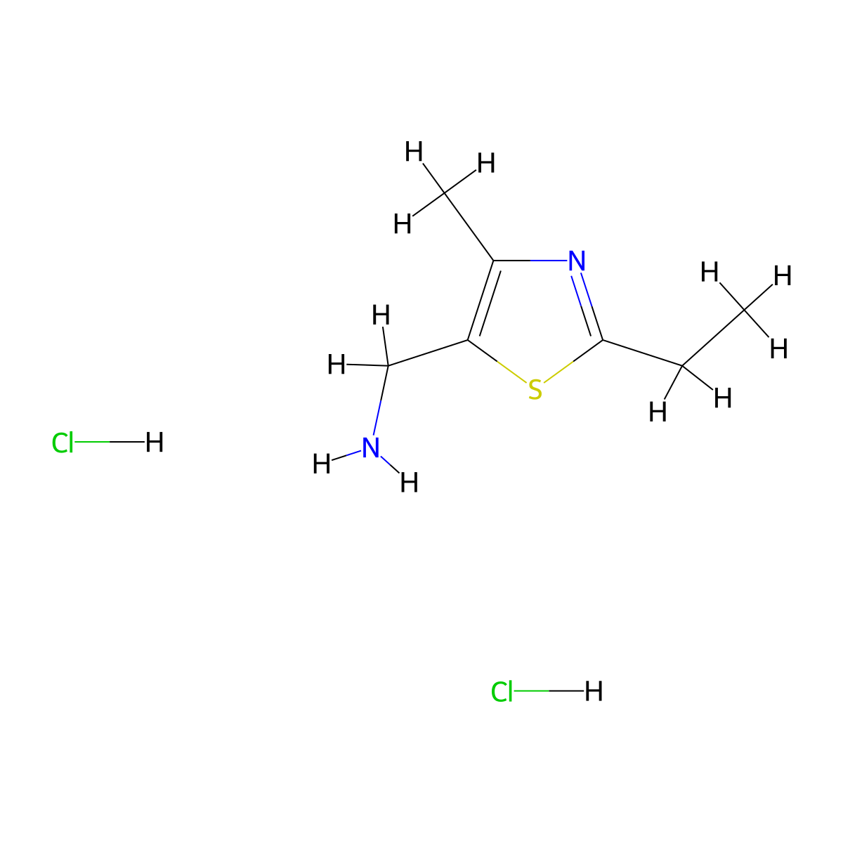 [(2-Ethyl-4-methyl-1,3-thiazol-5-yl)methyl]amine dihydrochloride molecular structure, CAS 1269184-78-2