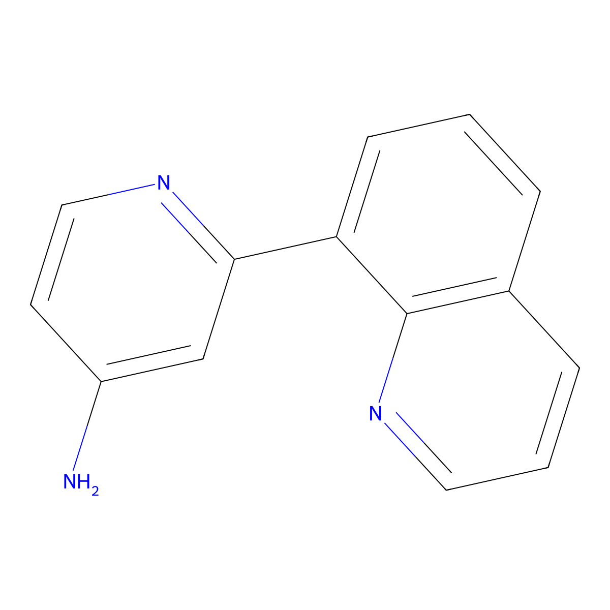 2-Quinolin-8-ylpyridin-4-amine molecular structure, CAS 1269191-31-2