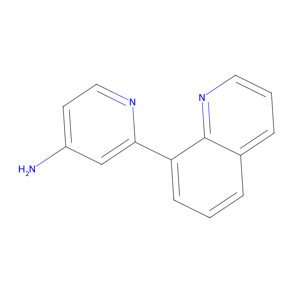 2-Quinolin-8-ylpyridin-4-amine molecular structure, CAS 1269191-31-2