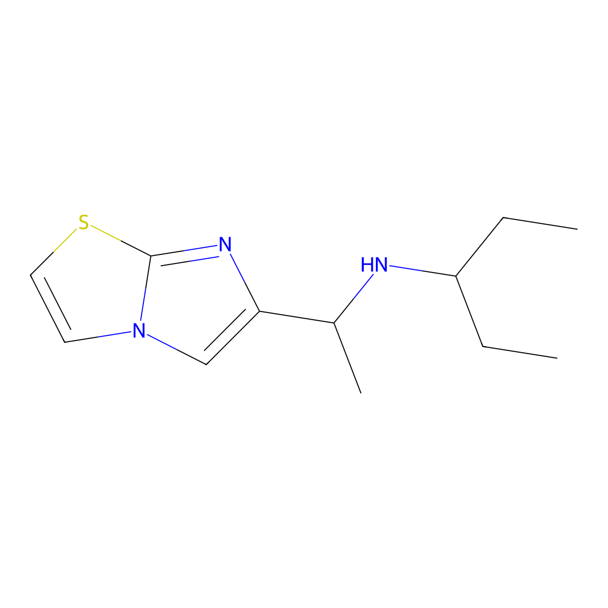(1-Ethylpropyl)(1-imidazo[2,1-b][1,3]thiazol-6-ylethyl)amine molecular structure, CAS 1269198-81-3