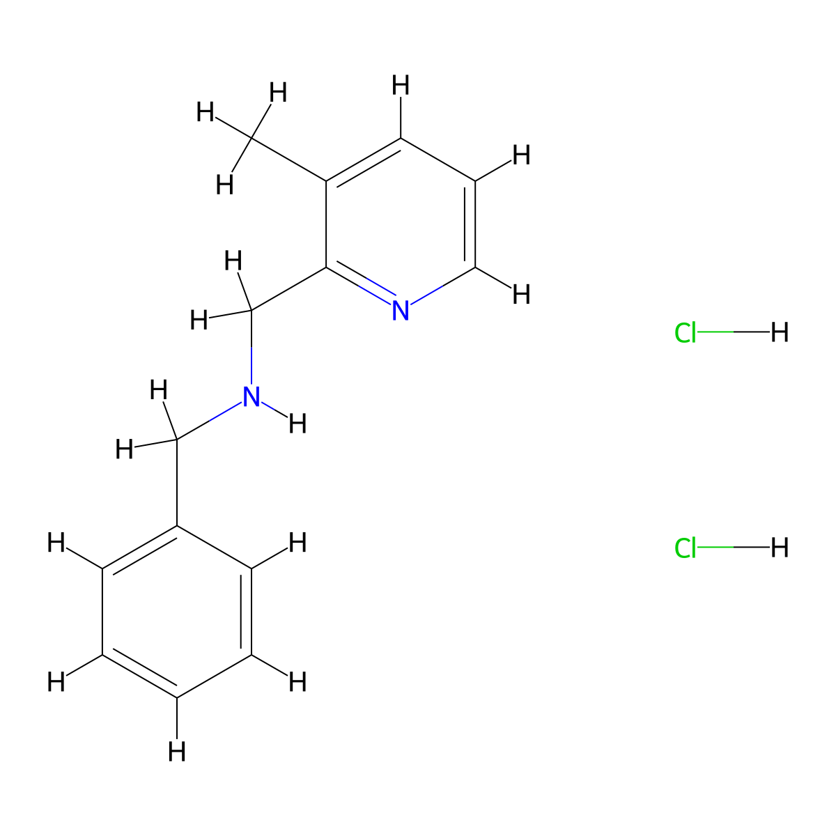 n-Benzyl-1-(3-methyl-2-pyridinyl)methanamine dihydrochloride molecular structure, CAS 1269198-98-2