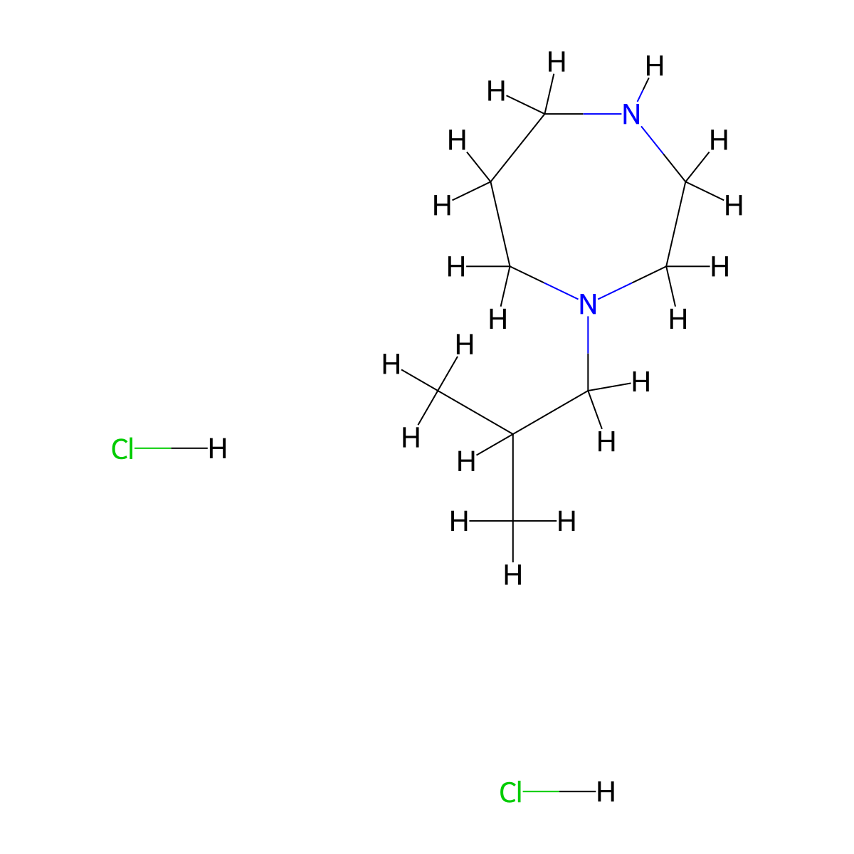 1-(2-Methylpropyl)-1,4-diazepane dihydrochloride molecular structure, CAS 1269199-15-6