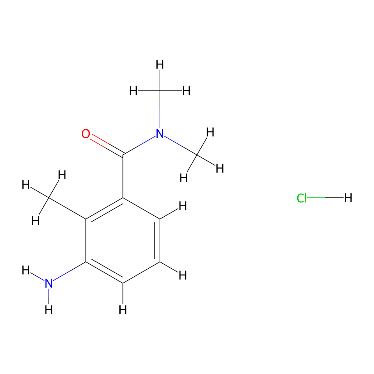 3-Amino-N,N,2-trimethylbenzamide hydrochloride molecular structure, CAS 1269199-47-4