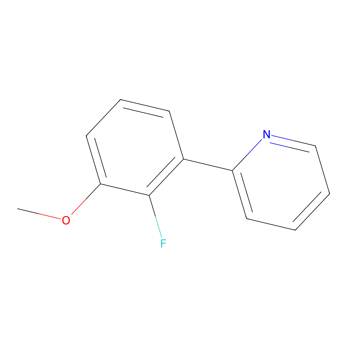 2-(2-Fluoro-3-methoxyphenyl)pyridine molecular structure, CAS 1269201-85-5
