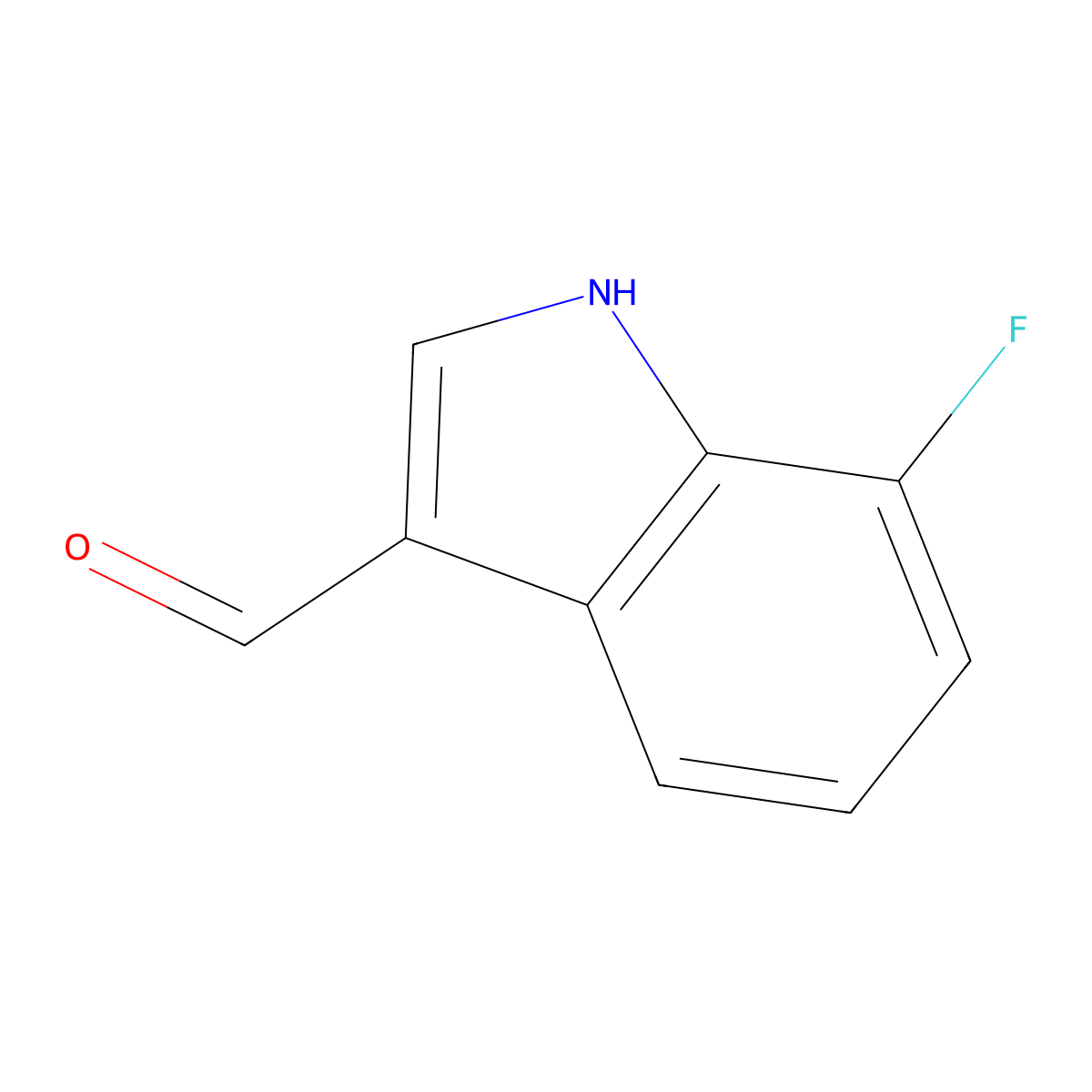 7-Fluoro-1H-indole-3-carbaldehyde molecular structure, CAS 126921-16-2