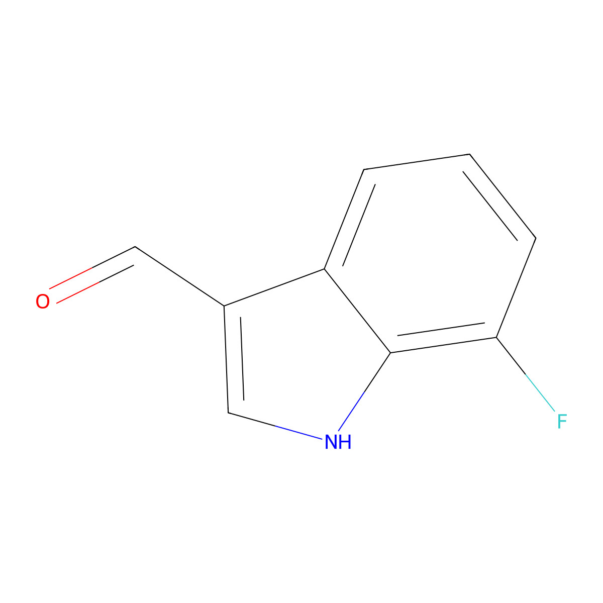 7-Fluoro-1H-indole-3-carbaldehyde molecular structure, CAS 126921-16-2
