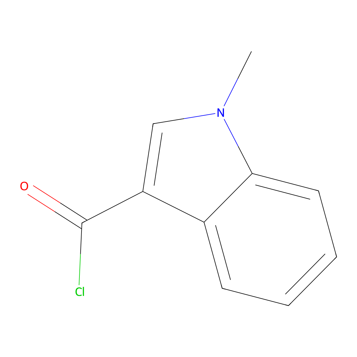 1-Methyl-1H-indole-3-carbonyl chloride molecular structure, CAS 126921-19-5