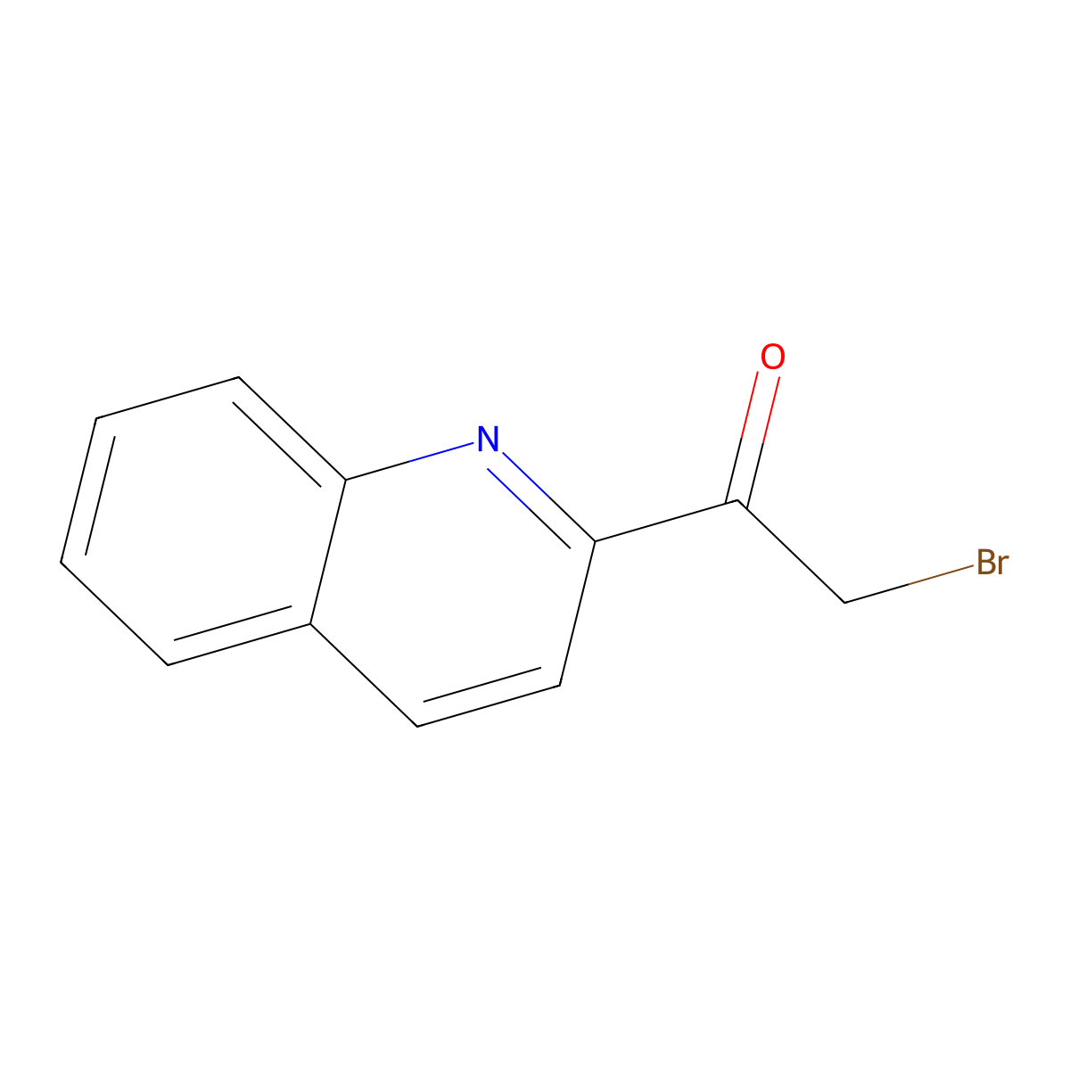 2-Bromo-1-quinolin-2-ylethanone molecular structure, CAS 126921-31-1