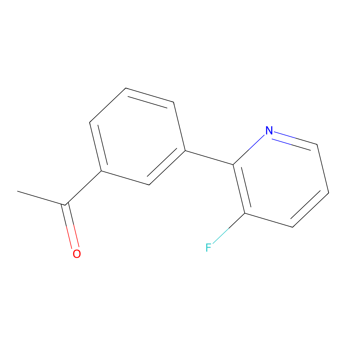 1-[3-(3-Fluoro-2-pyridinyl)phenyl]ethanone molecular structure, CAS 1269210-76-5