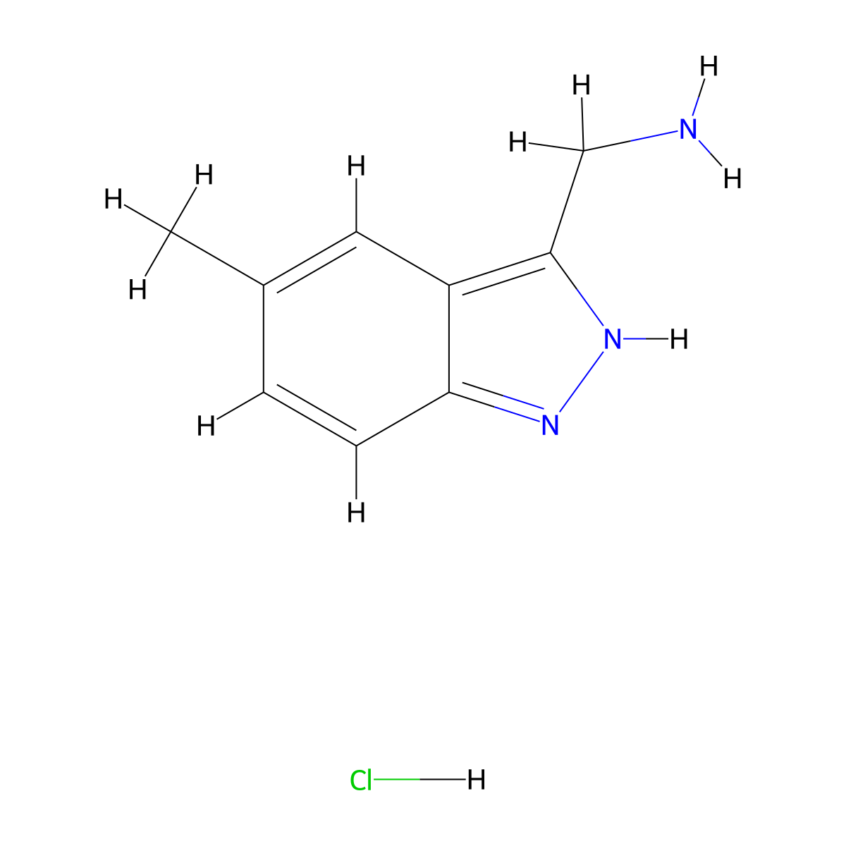 (5-Methyl-1H-indazol-3-yl)methanamine hydrochloride molecular structure, CAS 1269225-31-1