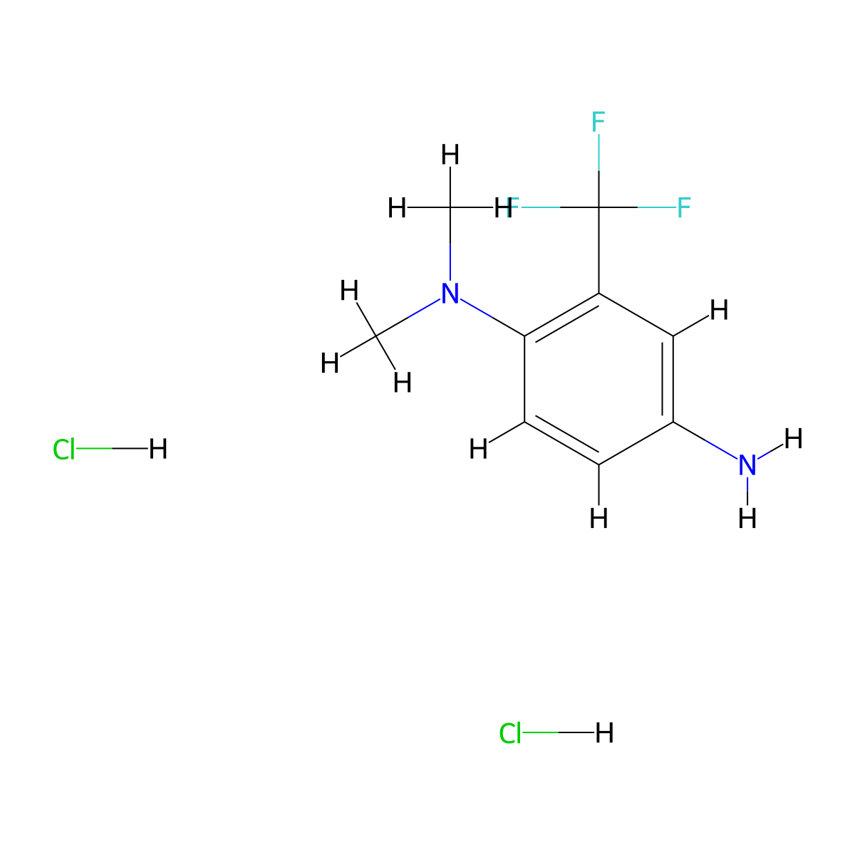 N~1~,N~1~-Dimethyl-2-(trifluoromethyl)-1,4-benzenediamine dihydrochloride molecular structure, CAS 1269225-38-8