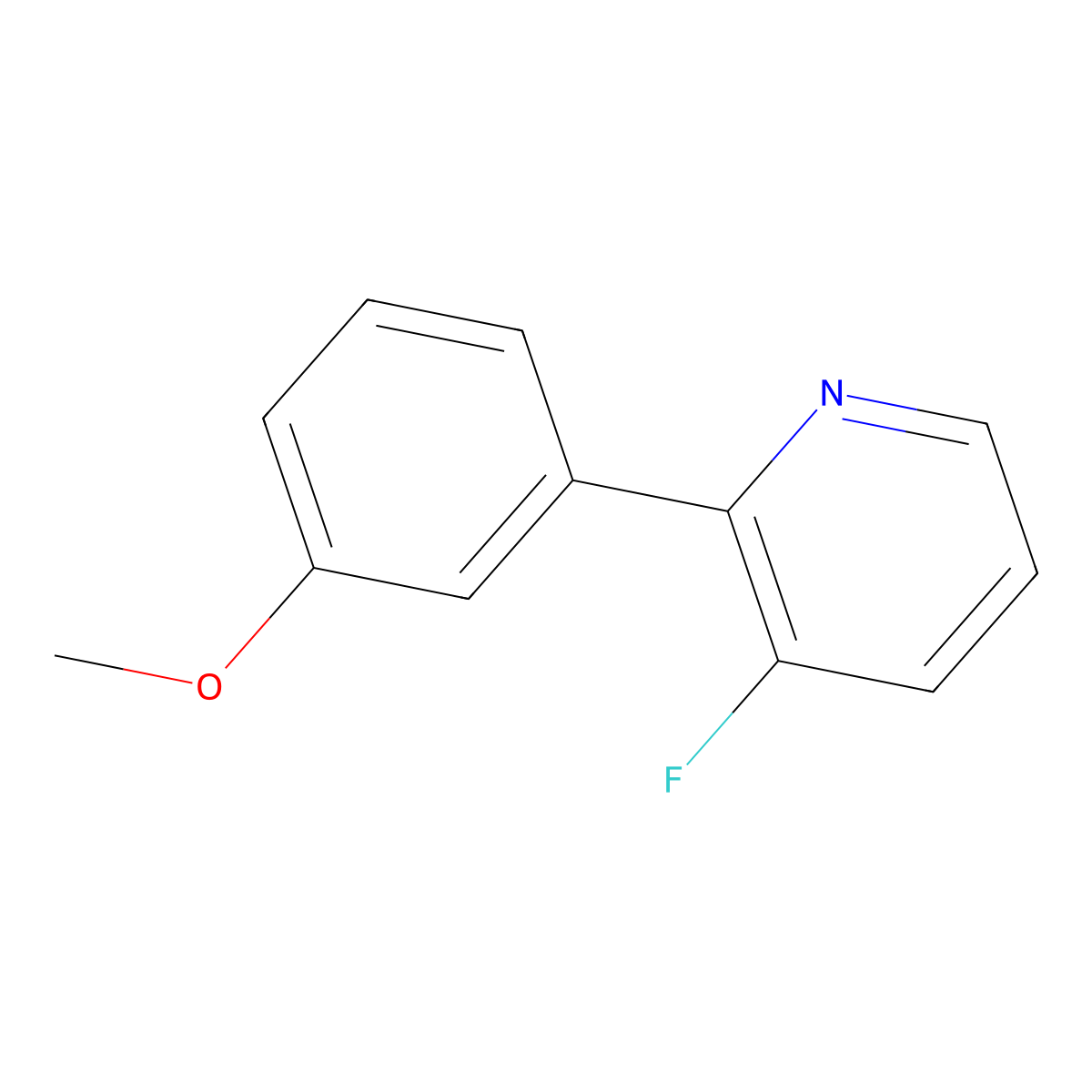 3-Fluoro-2-(3-methoxyphenyl)pyridine molecular structure, CAS 1269225-56-0