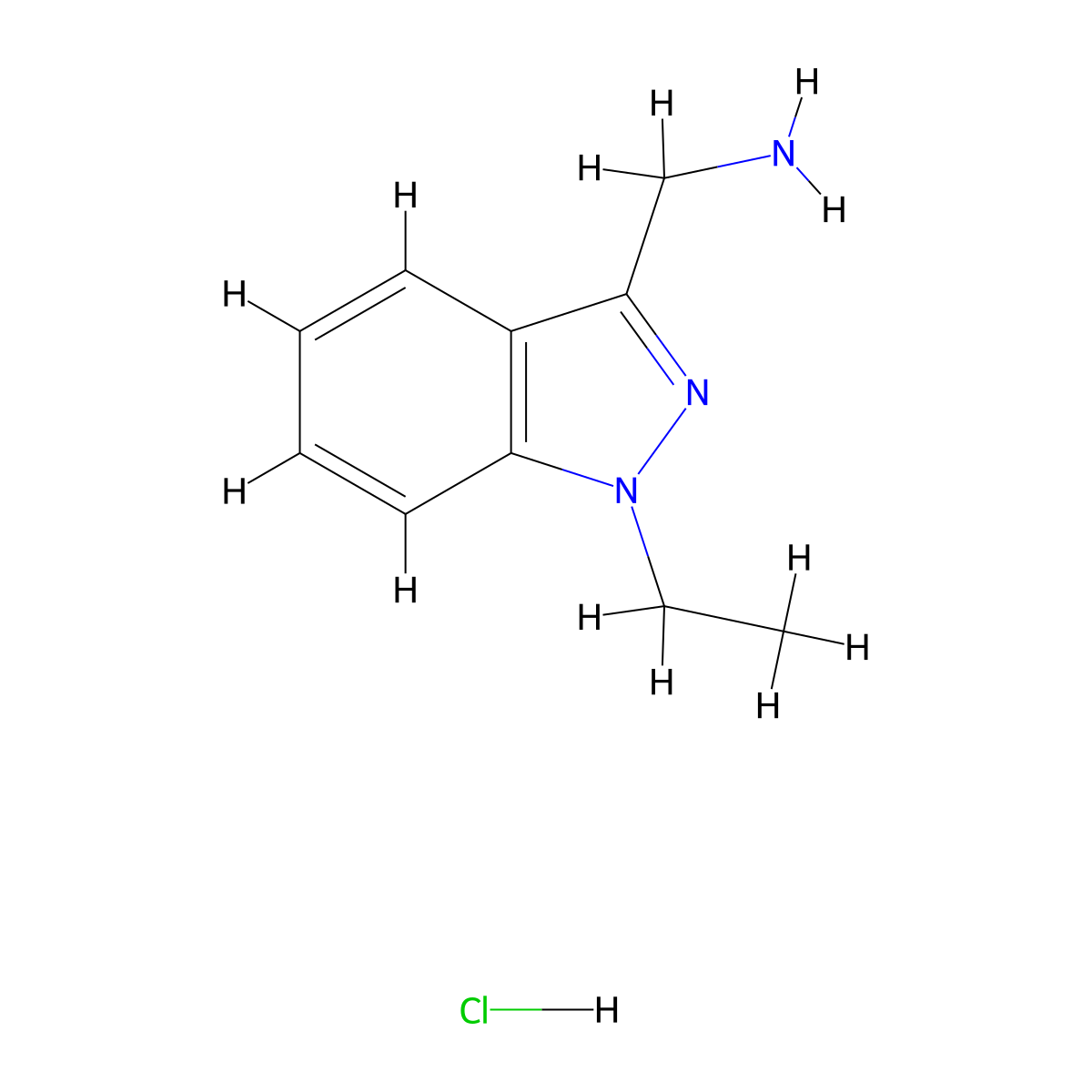 [(1-ethyl-1H-indazol-3-yl)methyl]amine hydrochloride molecular structure, CAS 1269226-93-8