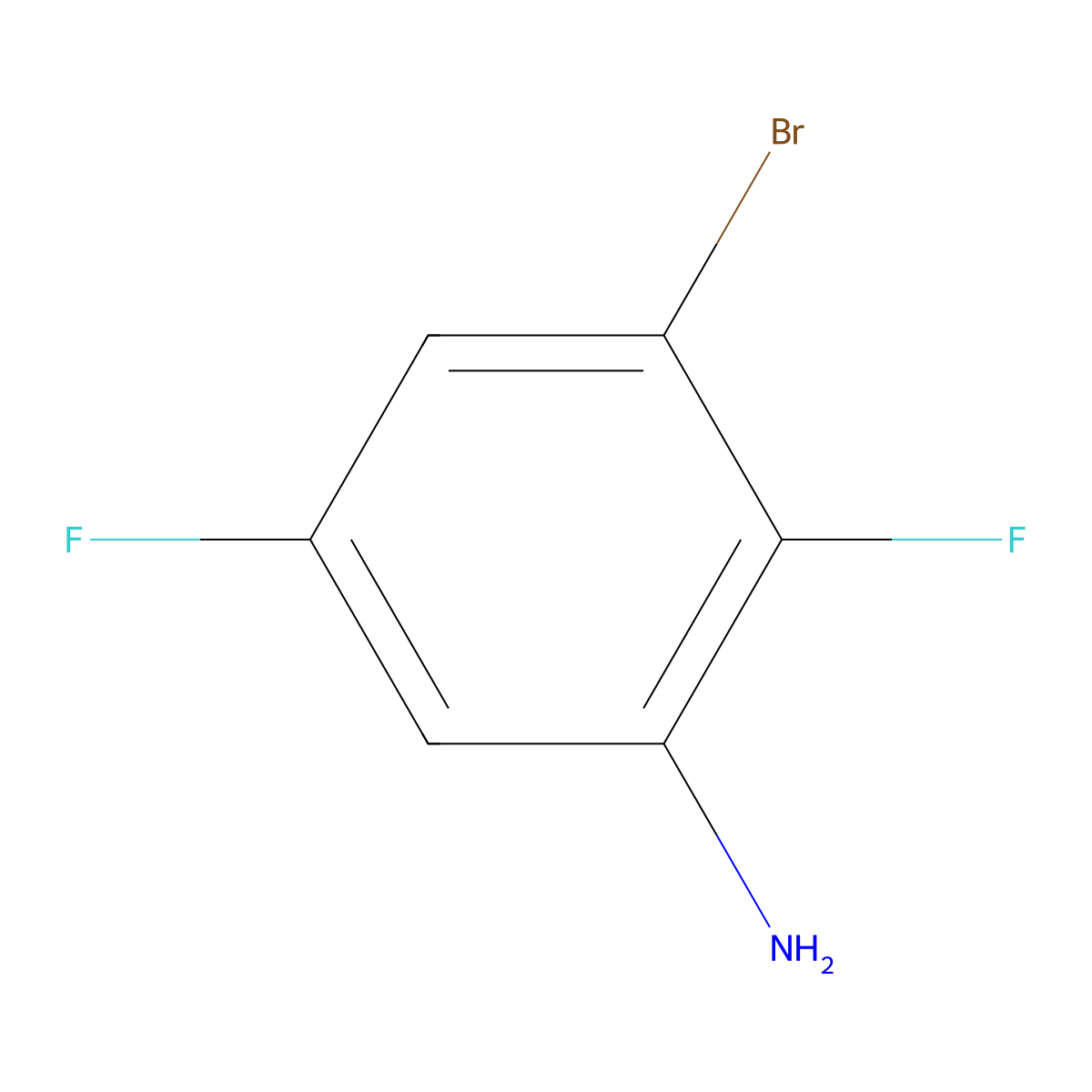 3-Bromo-2,5-difluoroaniline molecular structure, CAS 1269232-99-6