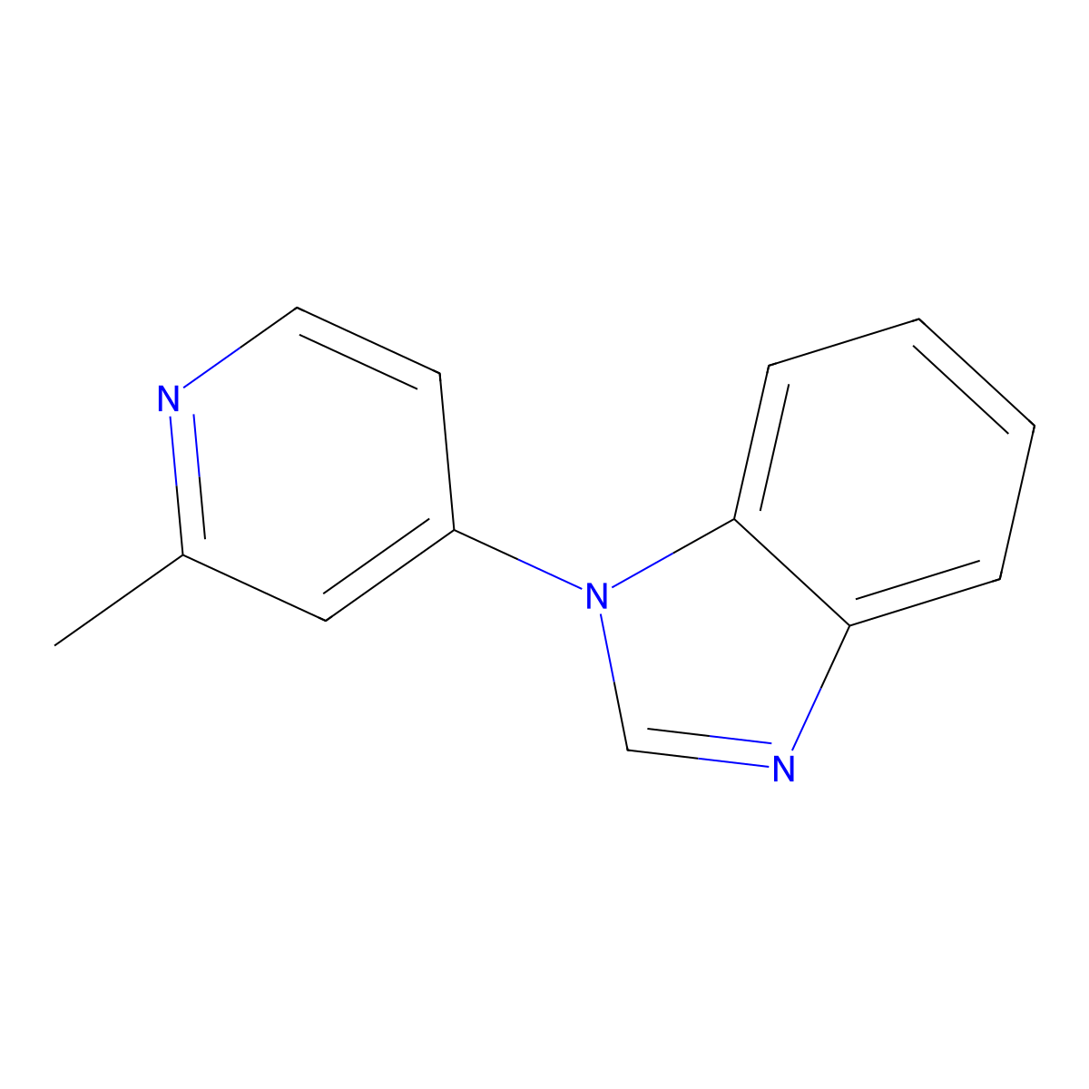 1-(2-methylpyridin-4-yl)-1H-1,3-benzodiazole molecular structure, CAS 1269253-45-3