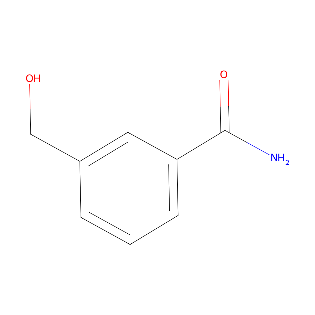 Benzamide, 3-(hydroxymethyl)- molecular structure, CAS 126926-34-9