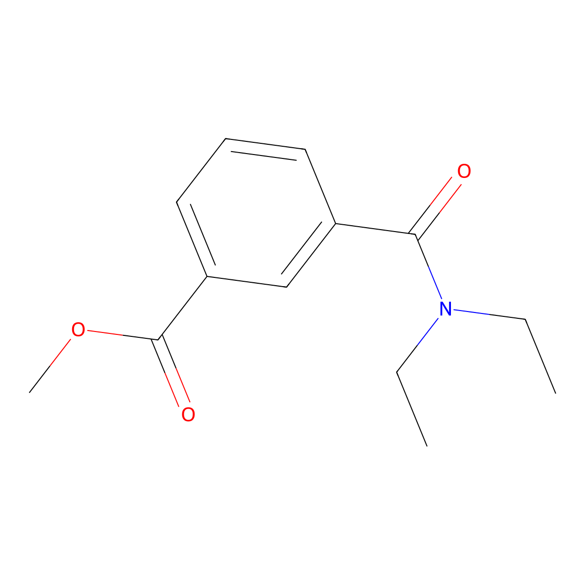 Methyl 3-(diethylcarbamoyl)benzoate molecular structure, CAS 126926-38-3
