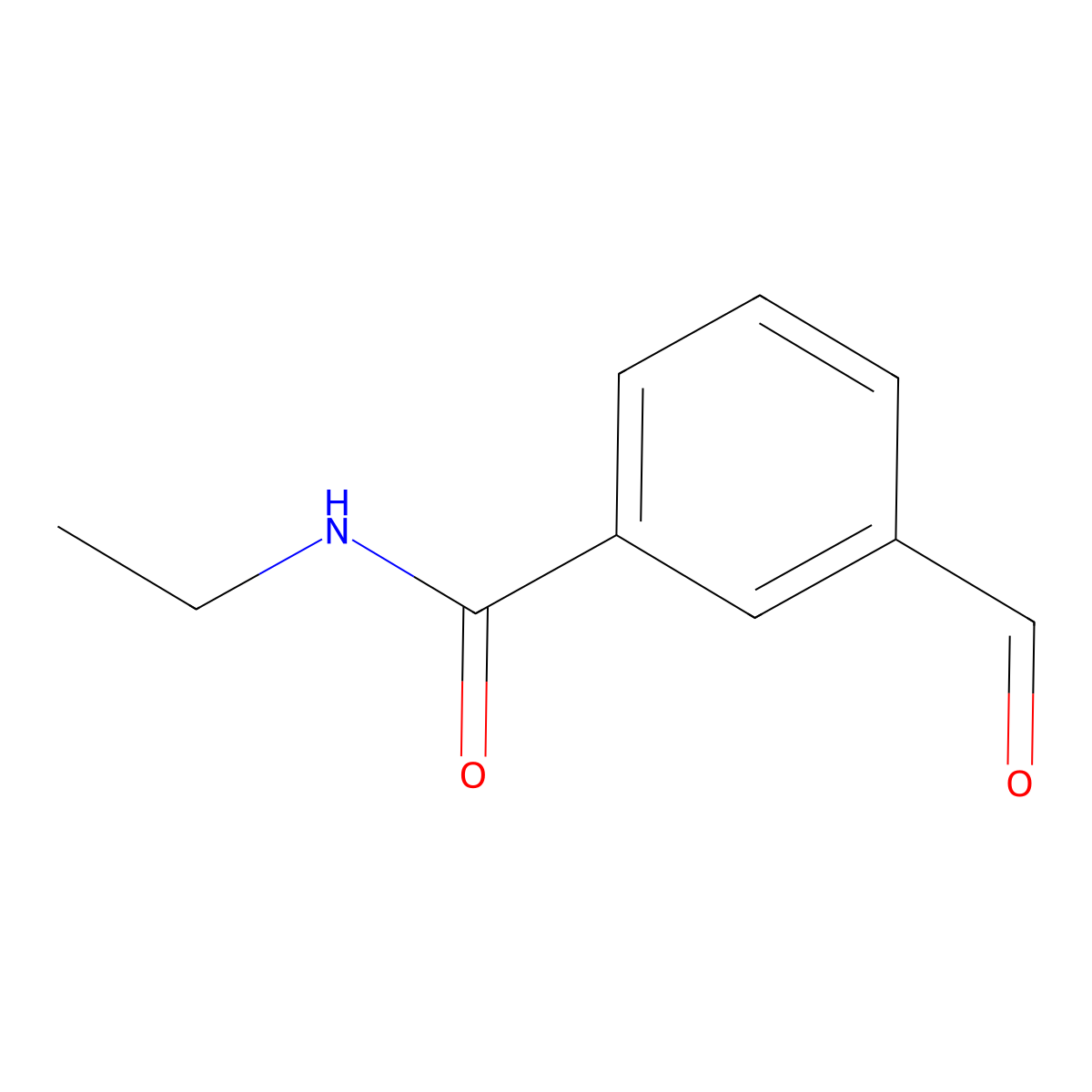 Benzamide, N-ethyl-3-formyl- molecular structure, CAS 126926-39-4