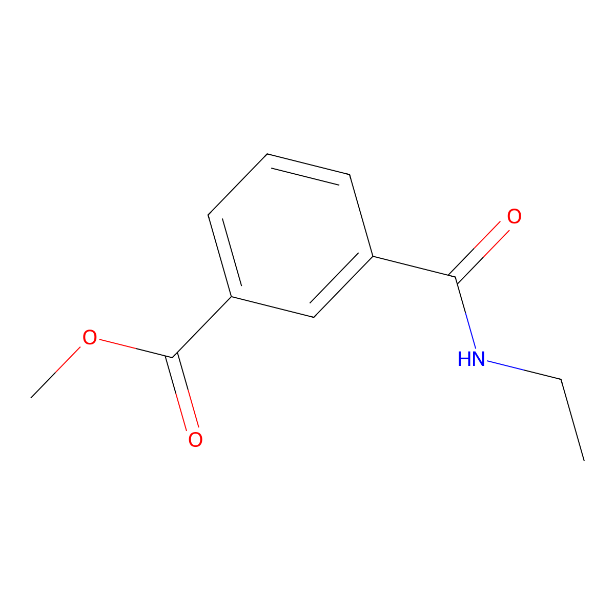 Methyl 3-(ethylcarbamoyl)benzoate molecular structure, CAS 126926-40-7