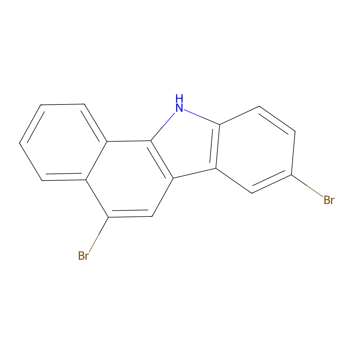 5,8-Dibromo-11H-benzo[a]carbazole molecular structure, CAS 1269266-69-4