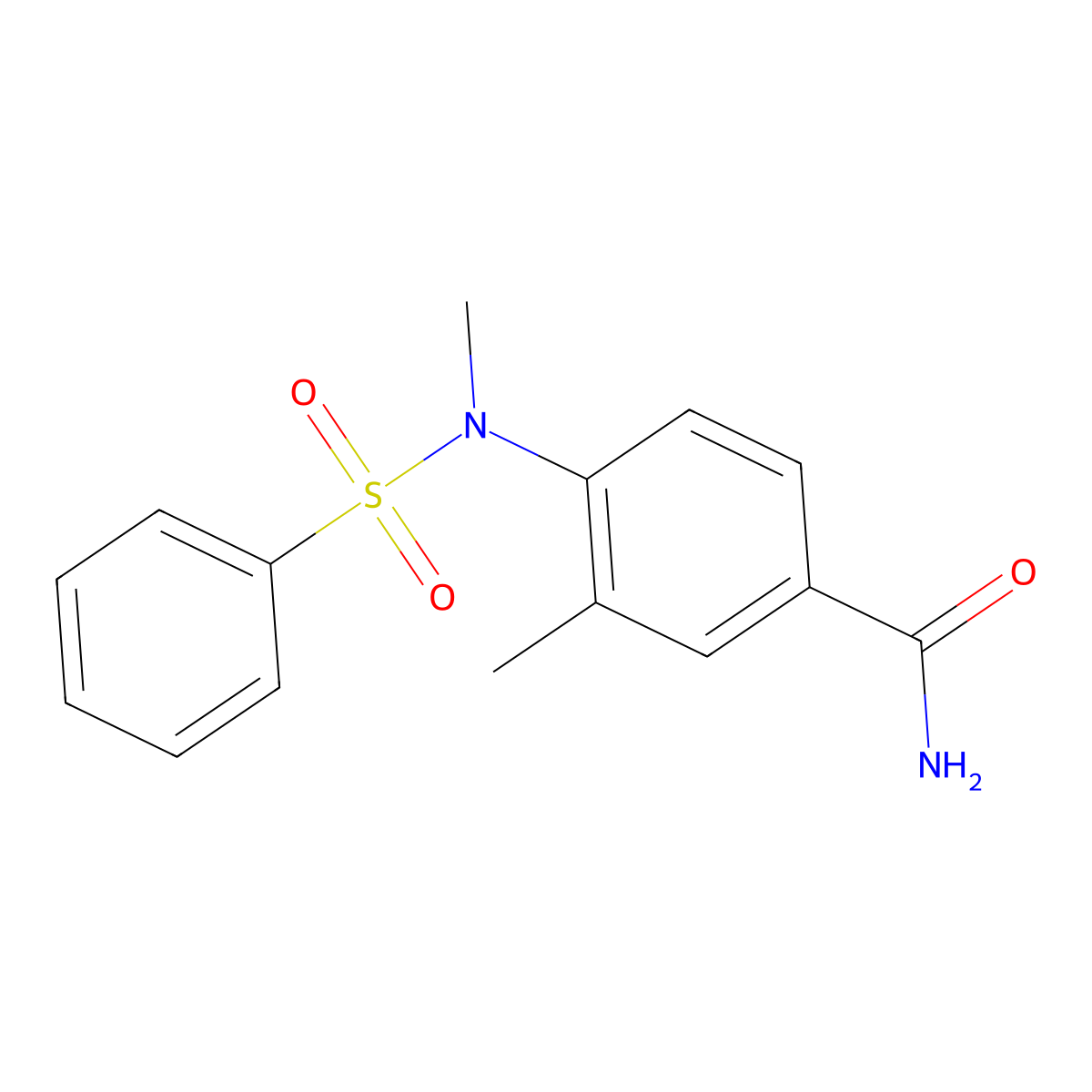 3-Methyl-4-[methyl(phenylsulfonyl)amino]benzamide molecular structure, CAS 1269267-30-2