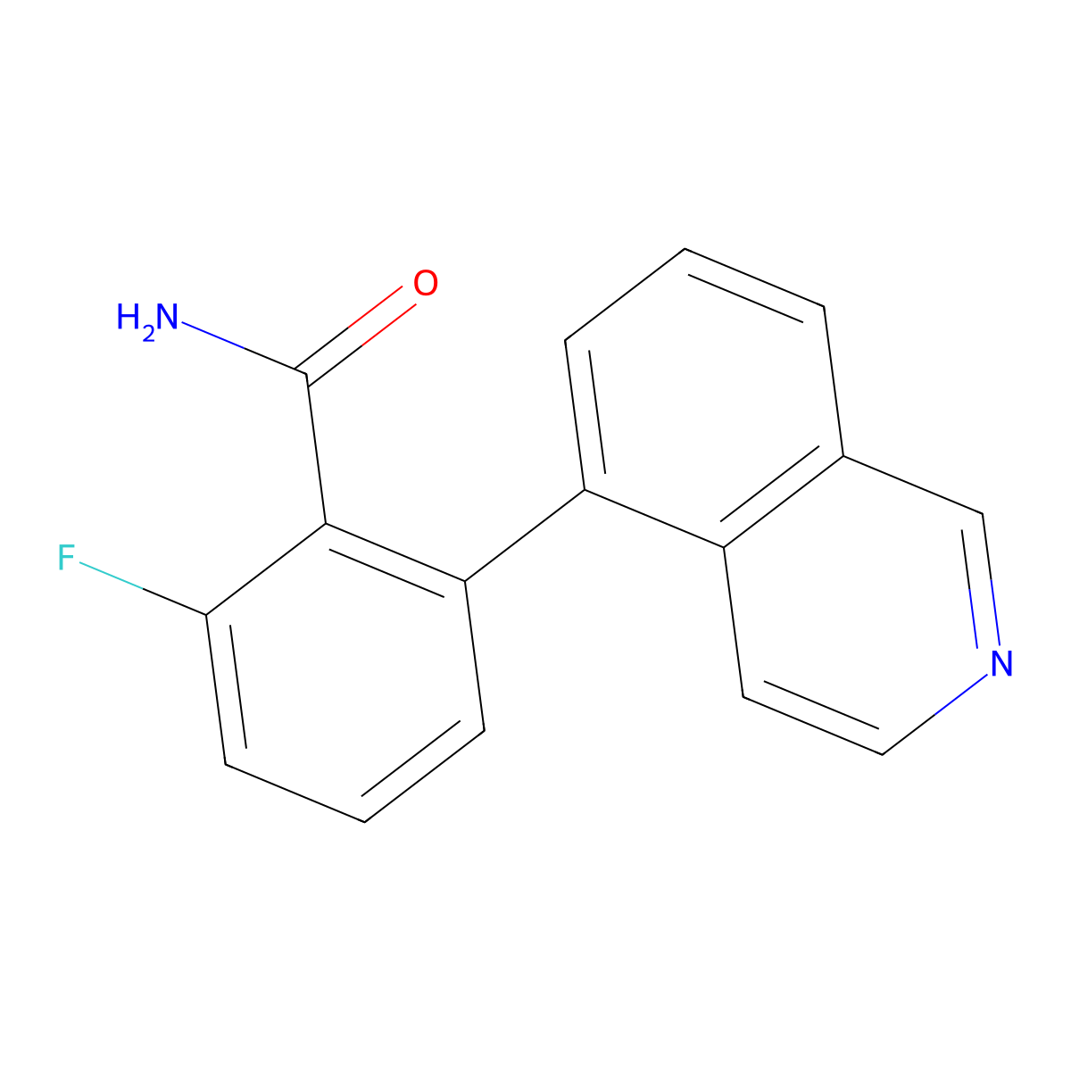 2-Fluoro-6-(5-isoquinolyl)benzamide molecular structure, CAS 1269267-87-9