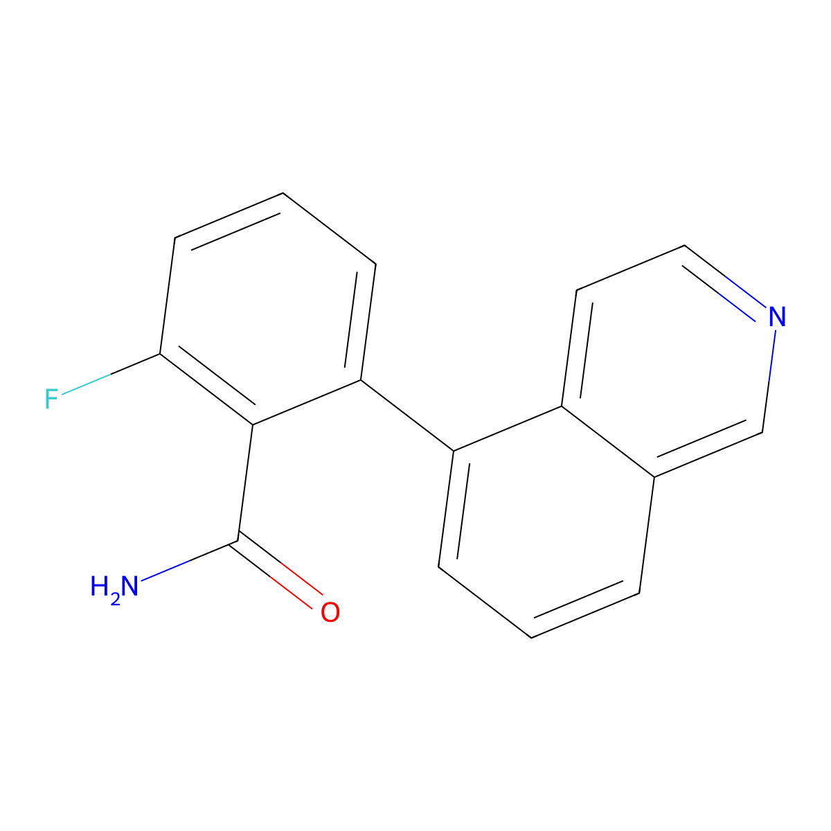 2-Fluoro-6-(5-isoquinolyl)benzamide molecular structure, CAS 1269267-87-9