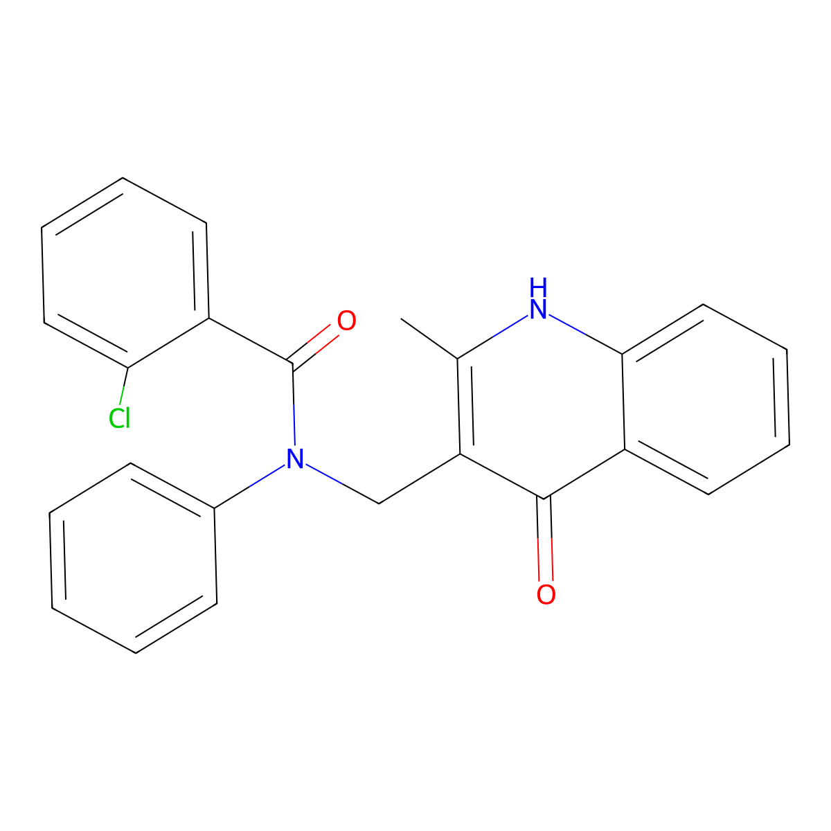 2-chloro-N-[(2-methyl-4-oxo-1H-quinolin-3-yl)methyl]-N-phenylbenzamide molecular structure, CAS 1269273-14-4
