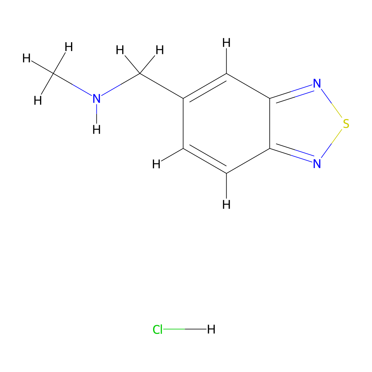 (2,1,3-Benzothiadiazol-5-Ylmethyl)Methylamine Hydrochloride molecular structure, CAS 1269279-89-1
