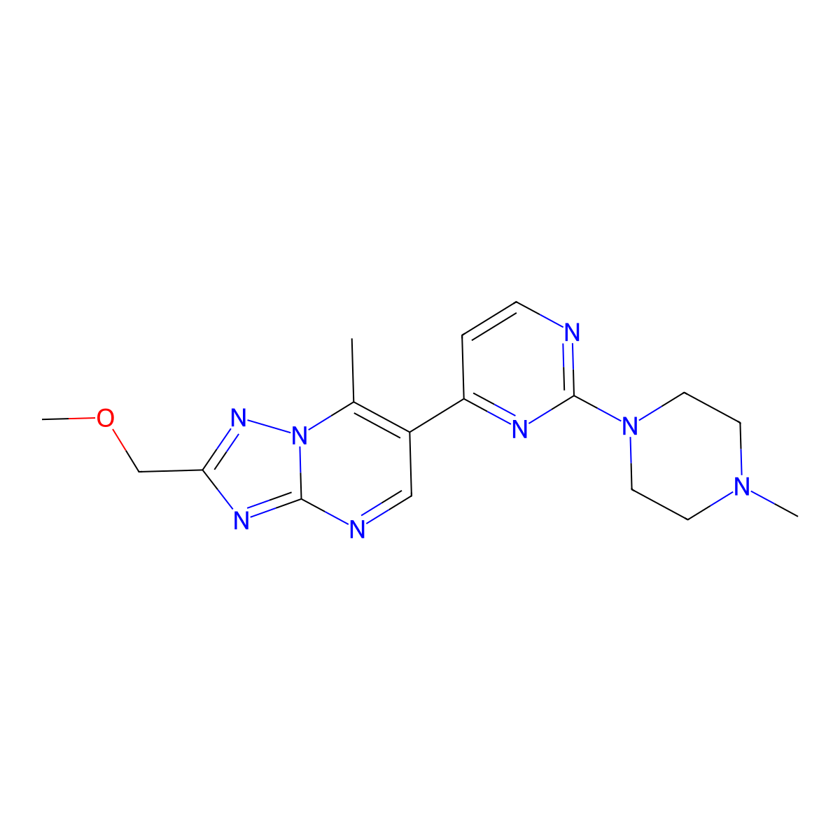 2-(Methoxymethyl)-7-methyl-6-[2-(4-methylpiperazin-1-yl)pyrimidin-4-yl][1,2,4]triazolo[1,5-a]pyrimidine molecular structure, CAS 1269281-52-8
